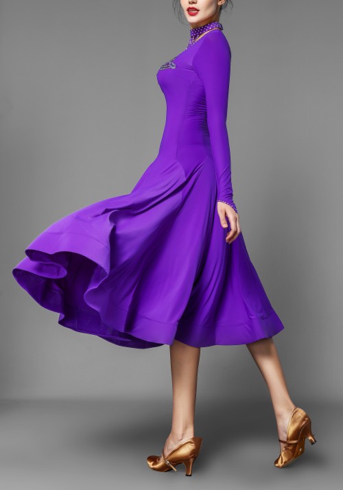 Purple Rain Ballroom Smooth Practice Dance Dress