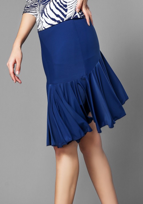 Midnight Sky Ruffle Latin Rhythm Dance Skirt