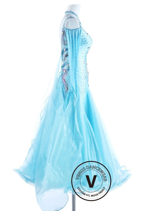 Baby Blue International Standard Waltz Ballroom Competition Dress