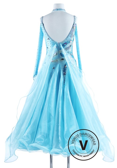 Baby Blue International Standard Waltz Ballroom Competition Dress