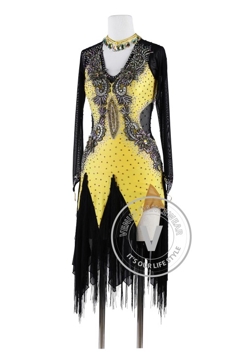 Royal Noble Elegent Latin Rhythm Chacha Salsa Competition Dress