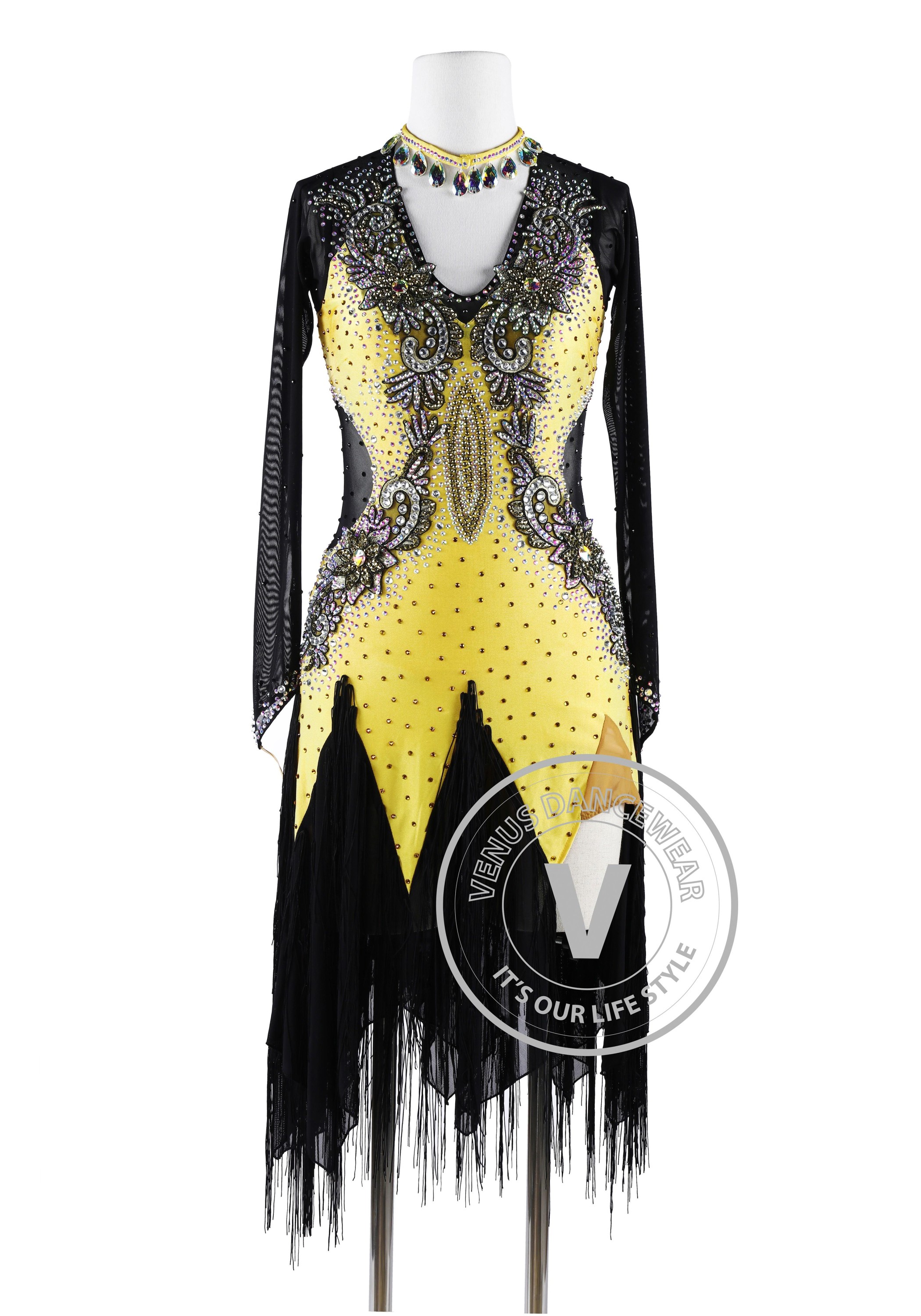 Royal Noble Elegent Latin Rhythm Chacha Salsa Competition Dress