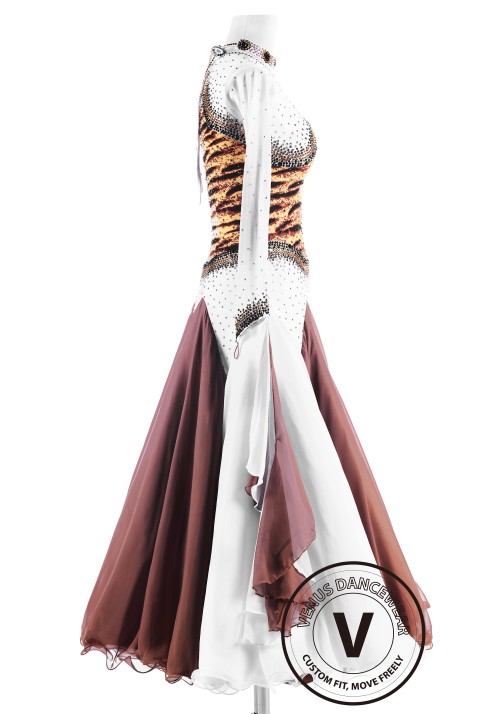 Tiger Stripes Ballroom International Competition Dance Dress