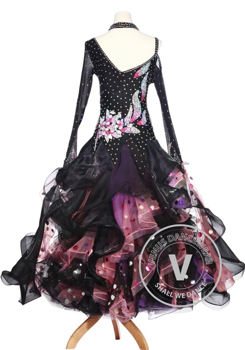 Blossom Women Smooth Standard Tango Waltz Ballroom Competition Gown