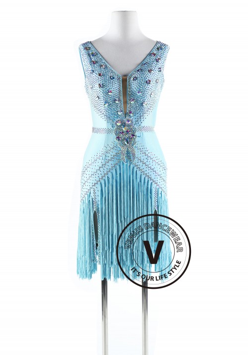 Ice Queen Latin Rhythm Competition Dance Dress