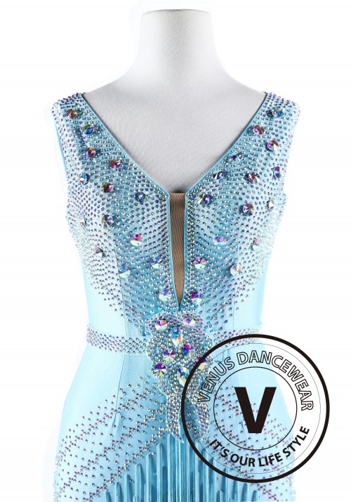 Ice Queen Latin Rhythm Competition Dance Dress