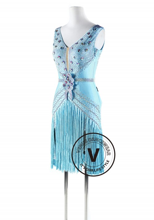 Ice Queen Latin Rhythm Competition Dance Dress