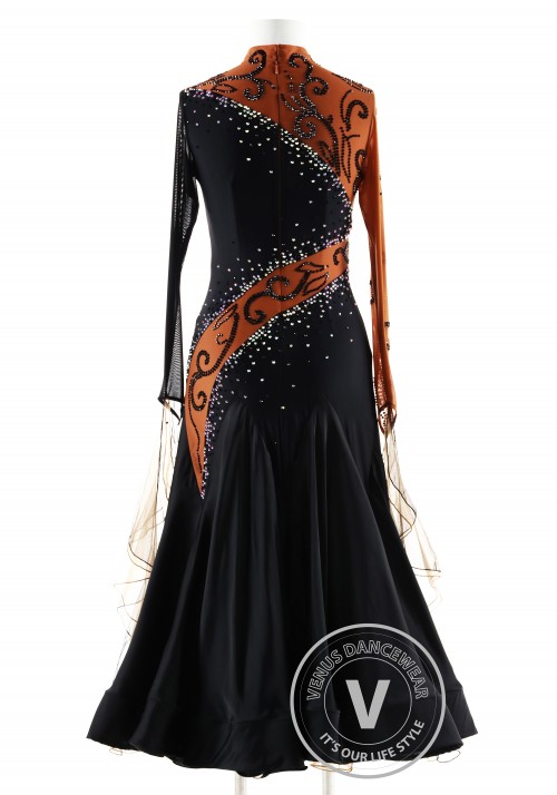 Black Pearl Princess Ballroom Competition Dance Dress