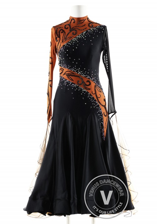 Black Pearl Princess Ballroom Competition Dance Dress