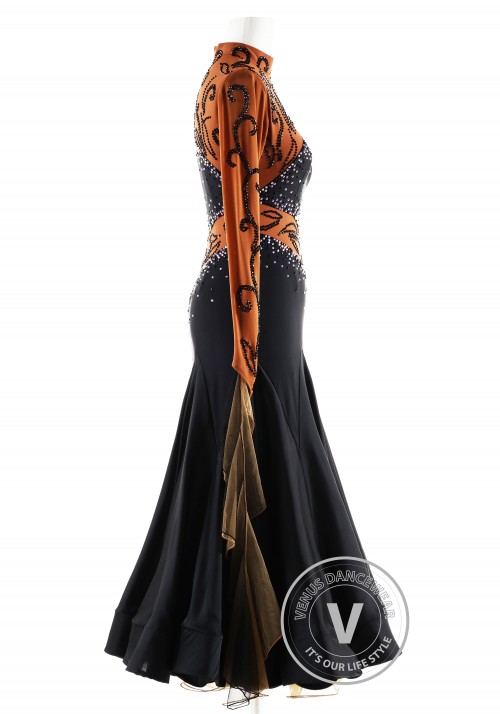 Black Pearl Princess Ballroom Competition Dance Dress