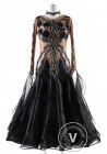 Black Caramel Ballroom Smooth Competition Dance Dress