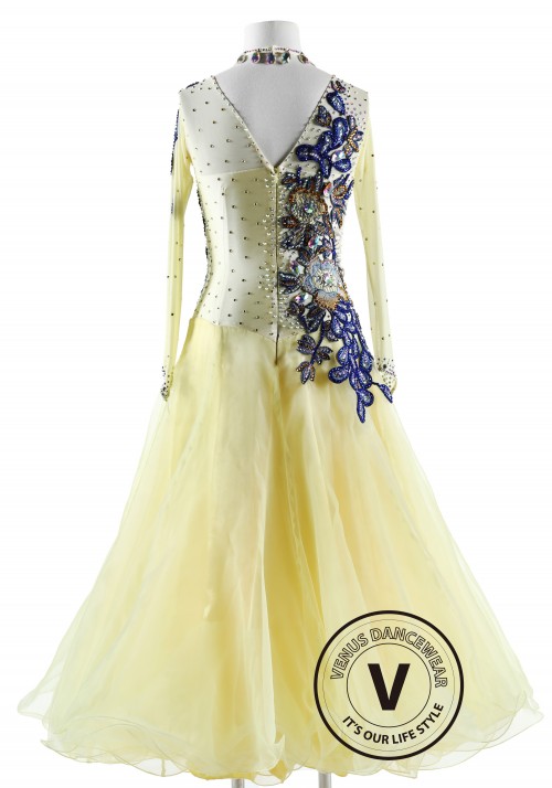 Berry Cream Ballroom Competition Dance Dress