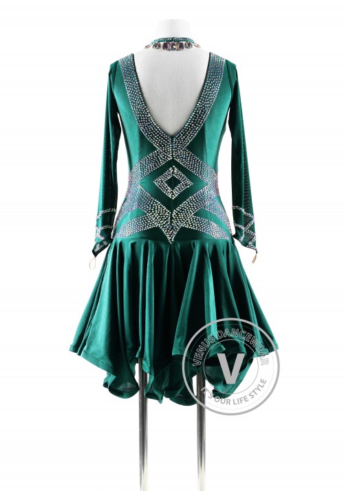 Forest Queen Latin Rhythm Competition Dance Dress