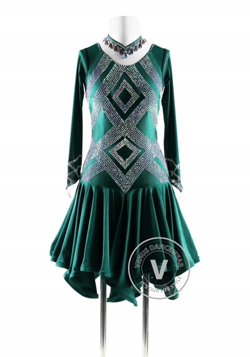 Forest Queen Latin Rhythm Competition Dance Dress