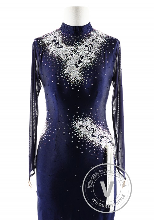 Polar Night Latin Rhythm Competition Dance Dress