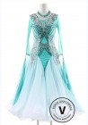 Pearls on the Spring Leaves Ballroom Smooth Competition Dance Dress