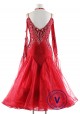 Blood red Ballroom Smooth Competition Dance Dress