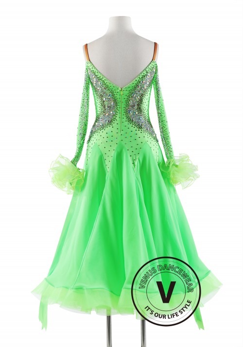 Neo Green Ballroom Smooth Competition Dance Dress