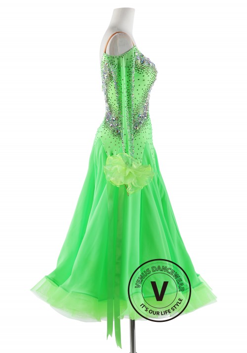 Neo Green Ballroom Smooth Competition Dance Dress