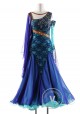 Peacock Blue Tencel Ballroom Smooth Competition Dance Dress