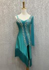 Emerald Fringe Latin Rhythm Competition Dance Sample Dress