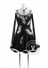 Black Latin Competition Rumba Rhythm Dancing Dress