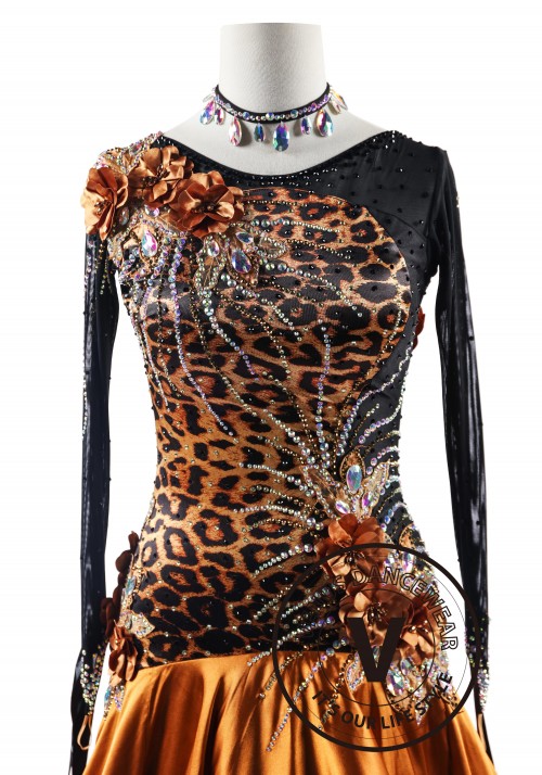 Wild and Dazzling Ballroom Smooth Competition Dance Dress