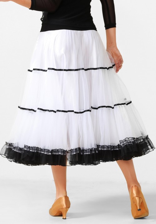 Luxury Crepe Veil Classical Ballroom/Smooth Skirt PF01003S