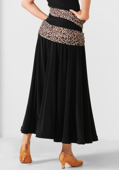 Luxury Crepe and Leopard Print Chiffon Top PF01012S