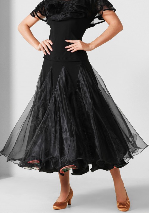 Luxury Crepe and Organza Ballroom/Smooth Skirt PF01017S