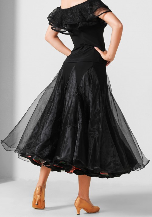 Luxury Crepe and Organza Ballroom/Smooth Skirt PF01017S