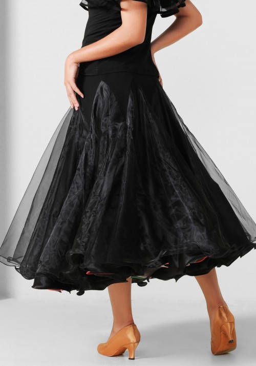 Luxury Crepe and Organza Ballroom/Smooth Skirt PF01017S