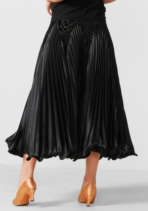 Velvet and Silk Pleated Ballroom/Smooth Skirt PF01018S