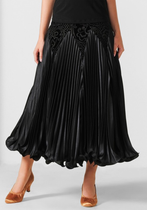 Velvet and Silk Pleated Ballroom/Smooth Skirt PF01018S