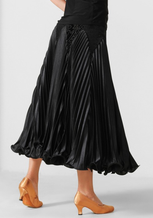 Velvet and Silk Pleated Ballroom/Smooth Skirt PF01018S