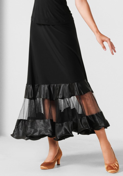 Luxury Crepe and Veil Ballroom/Smooth Skirt PF01019S