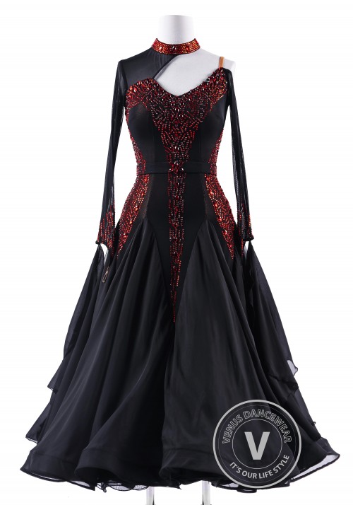 Heart of Onyx Ballroom Waltz Smooth Competition Dance Dress