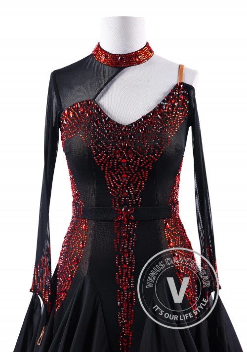 Heart of Onyx Ballroom Waltz Smooth Competition Dance Dress