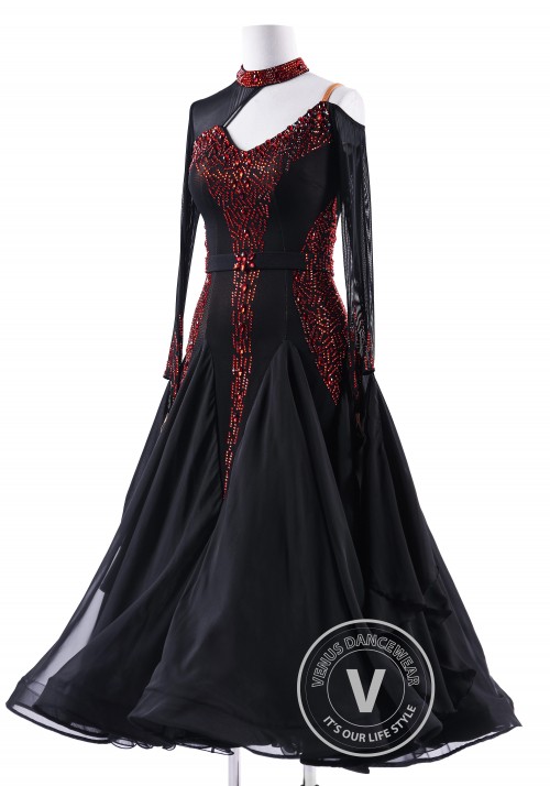 Heart of Onyx Ballroom Waltz Smooth Competition Dance Dress