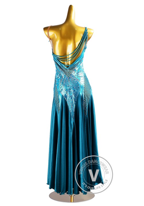 Green Lake Smooth Waltz Ballroom Competition Dance Dress