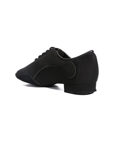 ADS Dance Nubuck Men Ballroom Dance Practice Teaching Shoes with Curved Heel Split Sole FMG4020-0100