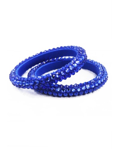 Luminous Royal Blue Crystals Bangles BL0003