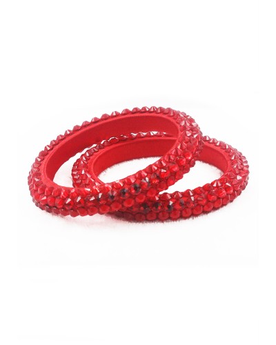 Luminous Red Crystals Bangles  BL0004