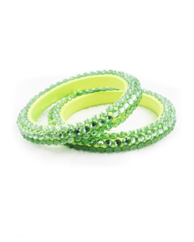 Luminous Green Crystals Bangles BL0006