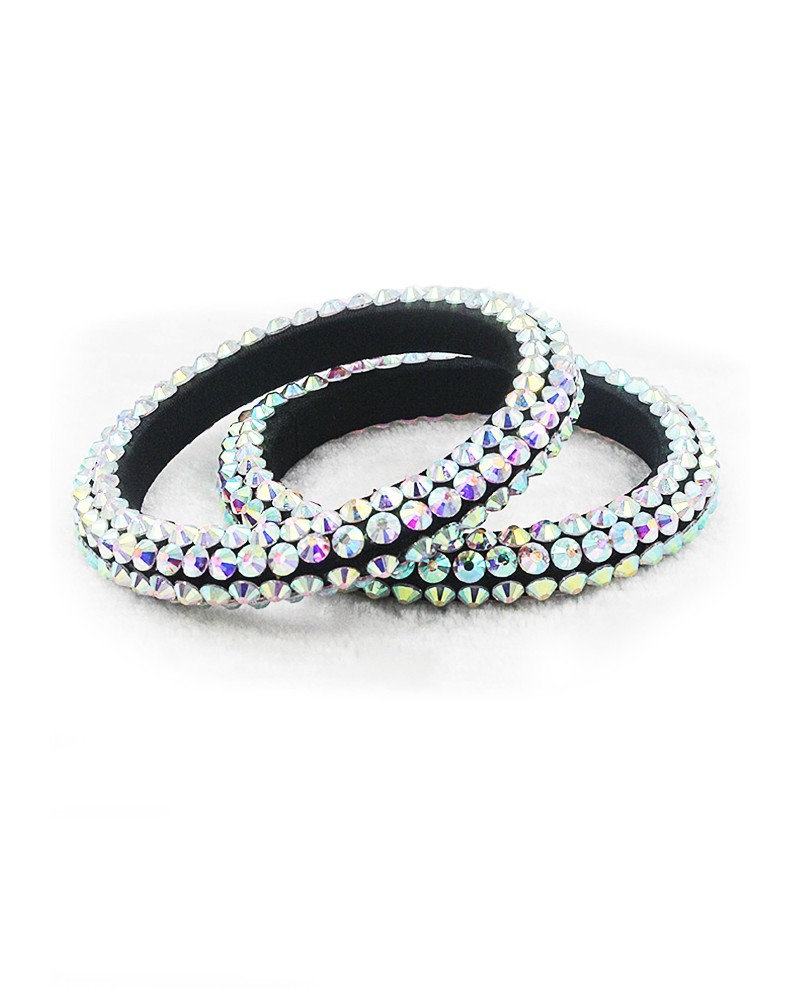 Luminous Black AB Crystals Bangles BL0007