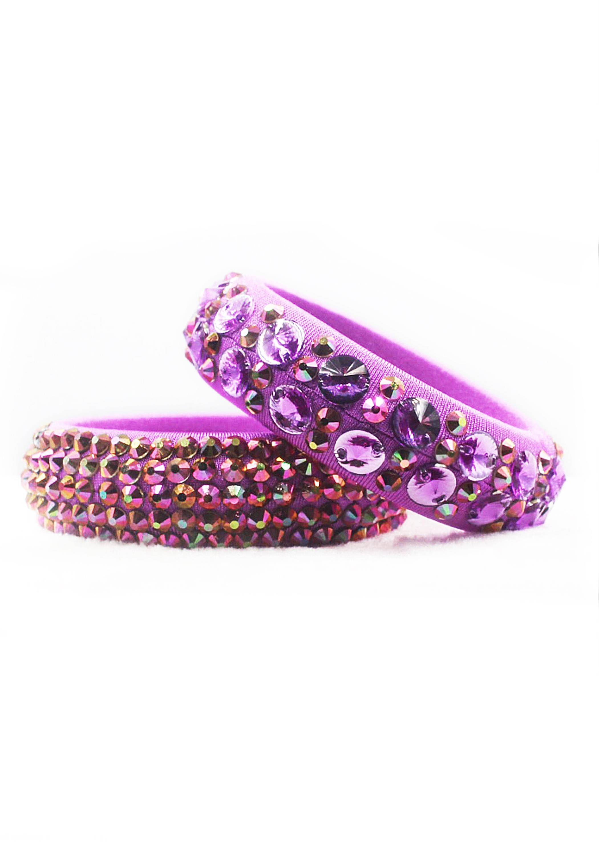 Luminous Bold Luxe Lavender Crystals Bangles WBL0011