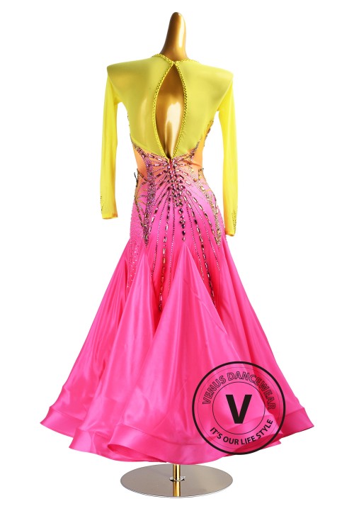 Sunrise to Sunset Ballroom Dress Waltz Smooth Ballroom Dress for Competition Performance