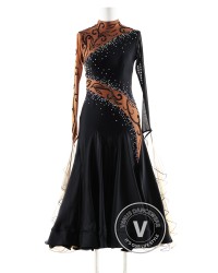 Black Pearl Princess Ballroom Competition Dance Dress