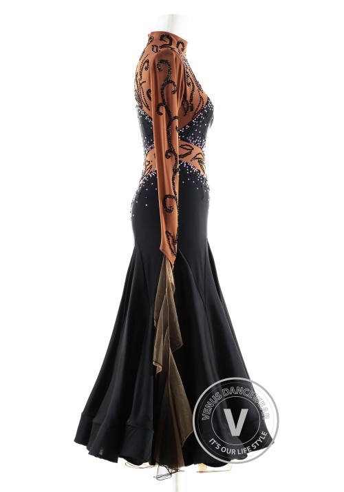 Black Pearl Princess Ballroom Competition Dance Dress