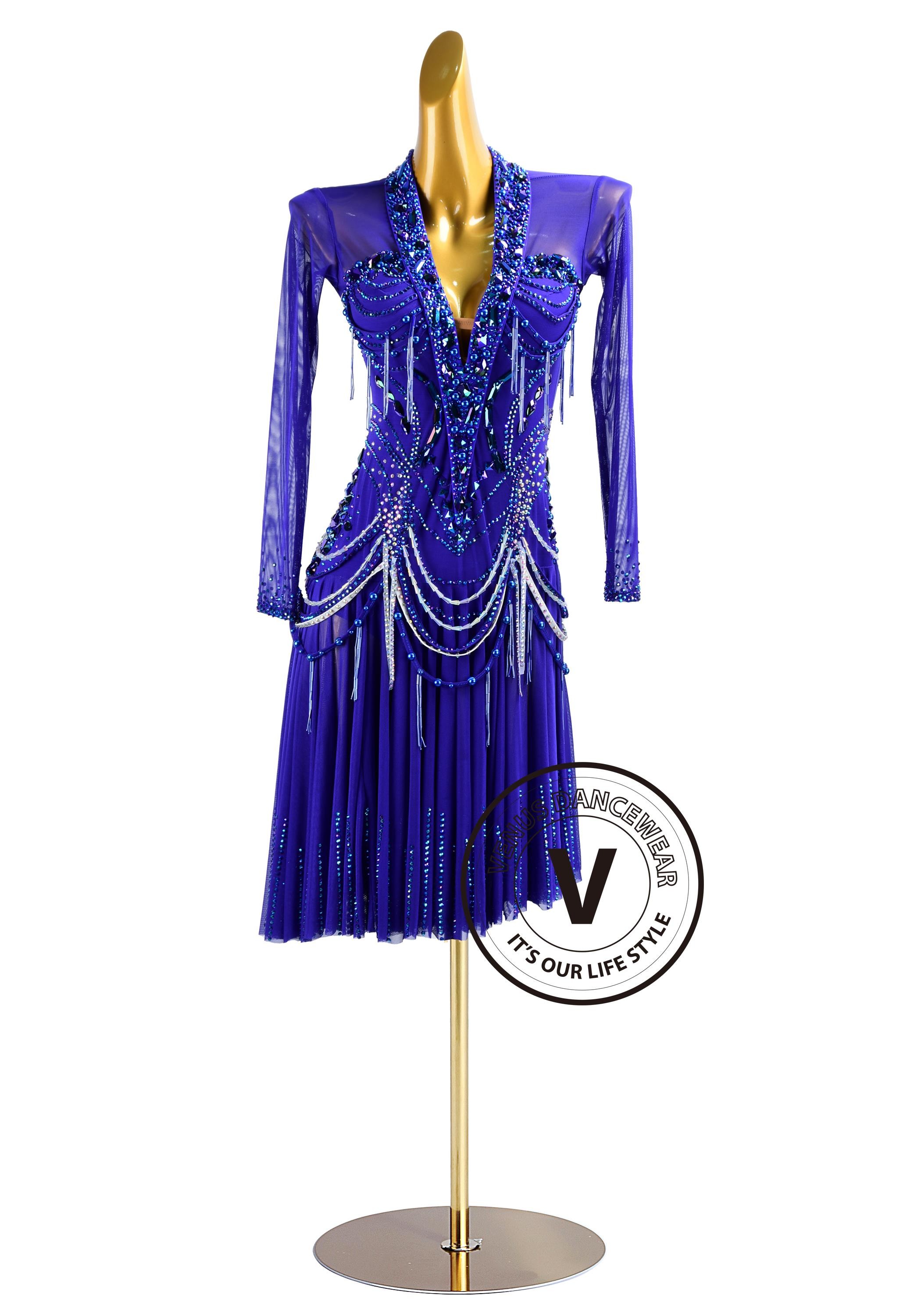 Sapphire Breeze Rhythm Latin Dress for Dance Competition